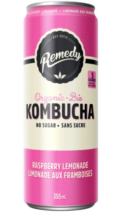 Remedy Organic Raspberry Lemonade Kombucha(12 × 355 mL)