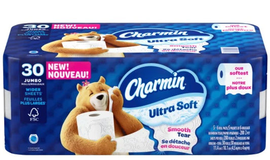 Charmin Ultra Soft Toilet Paper, 30 x 200 Sheets
