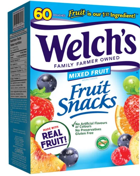 Welch’s Fruit Snacks, 60 × 22 g