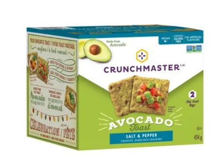 Crunchmaster Avocado Toast Crackers with Salt & Pepper, 454 g