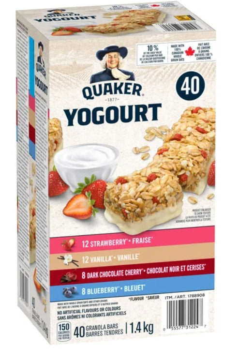 Quaker Yogourt Granola Bars, 40 × 35 g