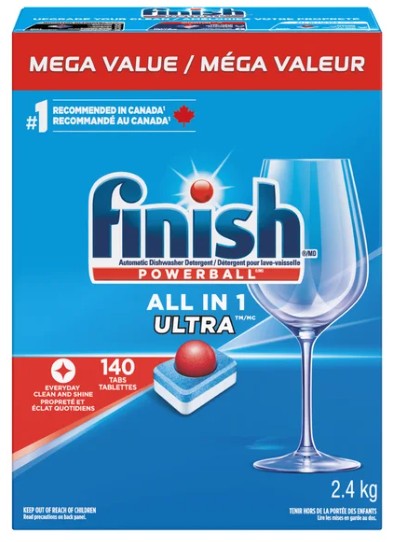 Finish All in 1 Dishwasher Detergent 140 Count (2.4 Kg)