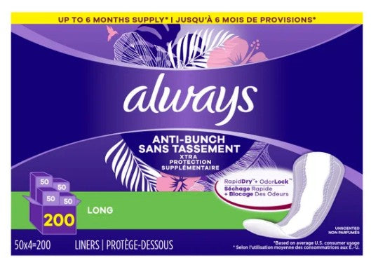 Always Long Pantiliners Pack Of 200