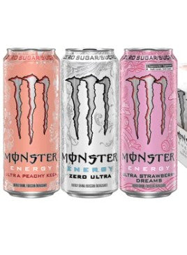 Monster Energy Drink Ultra Zero Sugar Variety 473 mL 24-pack