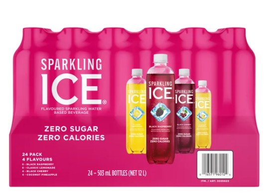 Sparkling ICE Flavoured Water Beverage Variety Pack, 24 x 503 ml