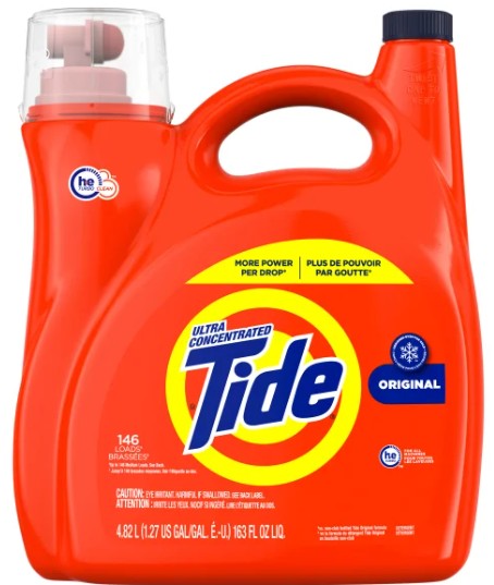 Tide Ultra Concentrated Liquid Laundry Detergent Original Scent, 146 loads